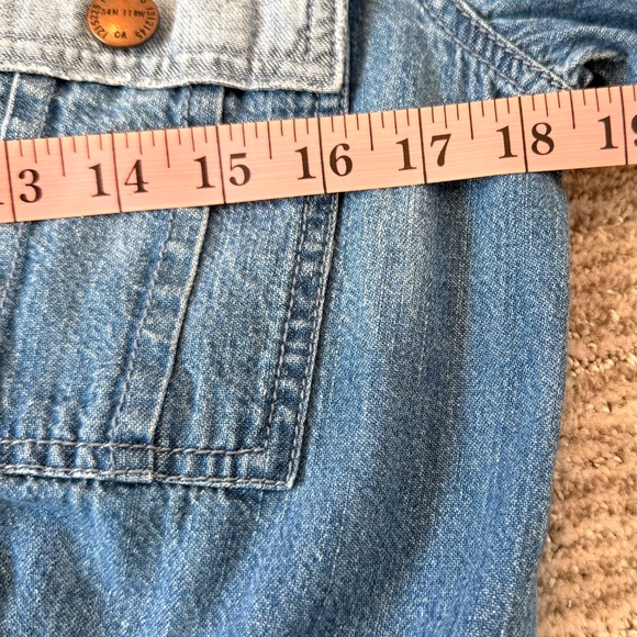 Y2K Current Elliott Blue Denim Jumpsuit SZ 2 Utility Long Sleeve 90s J.Lo Style - Picture 9 of 12